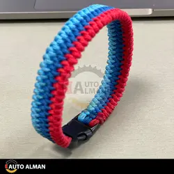 دست بند بی ام و ام کالر بافت ریز | اکسسوری BMW