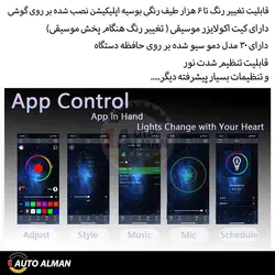 کیت فیبر نوری 16 تیکه دار RGB | برای تمامی خودروها