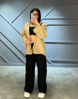 شلوار بگ لنین zara - کد 11887