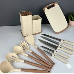 ست کفگیر ملاقه و چاقو آرو مدل venita