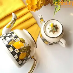 کتری و قوری لعابی میس بتی طرح لیمو