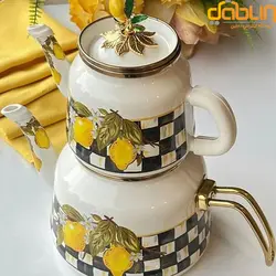 کتری و قوری لعابی میس بتی طرح لیمو