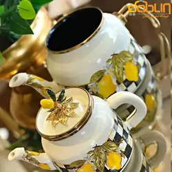 کتری و قوری لعابی میس بتی طرح لیمو