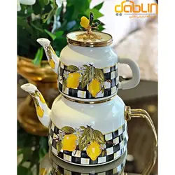 کتری و قوری لعابی میس بتی طرح لیمو