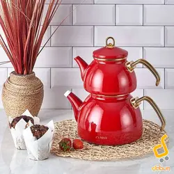 ست کتری و قوری لعابی نوا neva