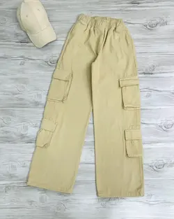 شلوار کتان کارگو زنانه