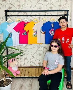 تیشرت بچگانه میکس طرح و رنگ 8991 | فروشگاه باریش گلدن