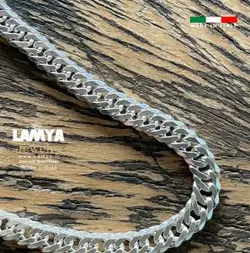 دستبند نقره ایتالیا کارتیه دوبل 5mil کدD087