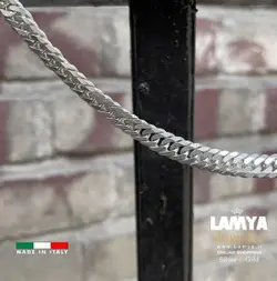 ست زنجیر و دستبند نقره ایتالیا مدل کارتیه دوبل 5mil کد N130