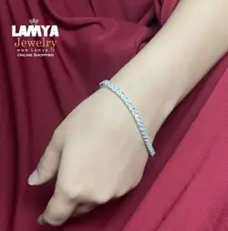 دستبند نقره زنانه مدل تنیس چنگی کد D096