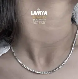 گردنبند نقره مدل تنیس کدG114