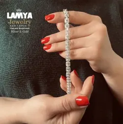 دستبند نقره زنانه کد D0104