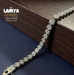 دستبند نقره زنانه مدل لاله کد D0102