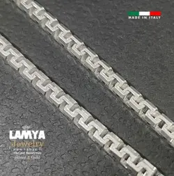 دستبند نقره ایتالیایی مدل ونیزی 3mil کدD0107