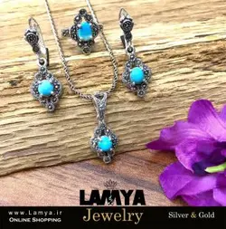 نيم ست نقره مدل آلیس کد N079