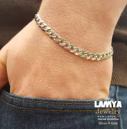 دستبند نقره ایتالیا کارتیه F-5m کد D075