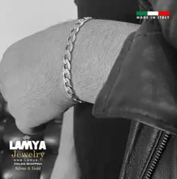 دستبند نقره ایتالیا کارتیه F-8m کد D079