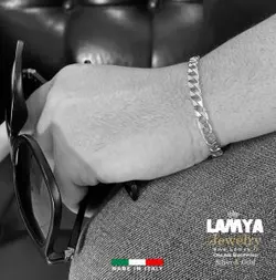 دستبند نقره ایتالیا کارتیه ژاپنی کد D082