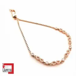 دستبند نقره رزگلد مدل بی نهایت  کد :D033