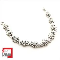 دستبند نقره مدل شکوفه کدD007