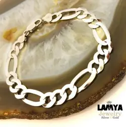 دستبند نقره مدل آنجلو طرح فیگارو کد D066