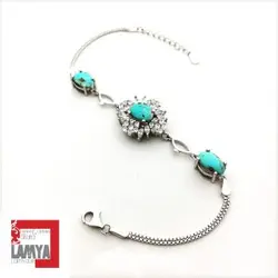 دستبند نقره مدل آوین  کد : D005