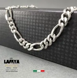 زنجیر نقره ایتالیایی فیگارو 8mil کدG070