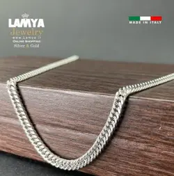 زنجیر نقره ایتالیایی کارتیه تراش خرده 5mil کدG072