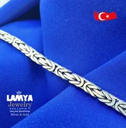 زنجیر نقره ترکیه مدل بولگاری 3mil کدG074