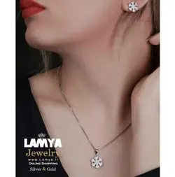 نيم ست نقره مدل برف کدN090