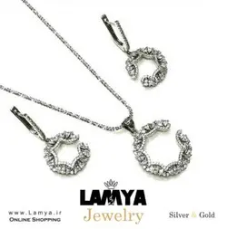 نيم ست نقره مدل چیا کد N055