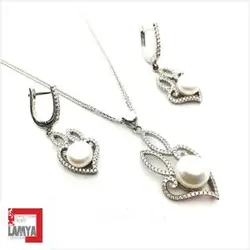 نيم ست نقره مدل دوگوش کد N029