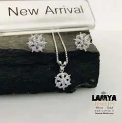 نيم ست نقره مدل شکوفه1 کد N099