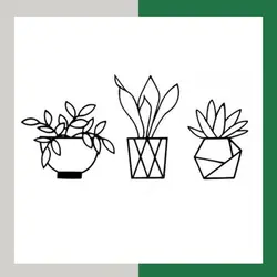 تابلو چوبی سه تایی گیاه