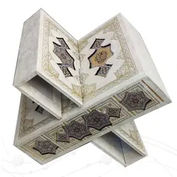 قرآن عروس جعبه دار سفید و رحل دار کد 110140