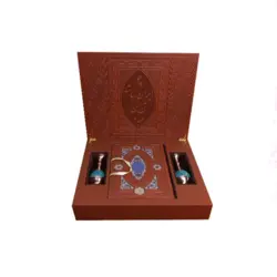 ست شاهنامه رحلی معطر با 2گلدان فیروزه