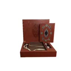 ست شاهنامه رحلی معطر با 2گلدان خاتم