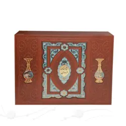 ست شاهنامه گلاسه با 2گلدان مس و پرداز