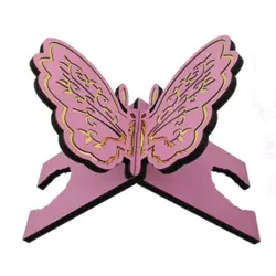 رحل MDF س25*40 طرح پروانه بزرگ صورتی