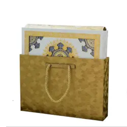 قرآن وزیری قابدار سفید پلاک رنگی خورشیدی با ساک