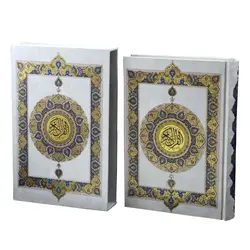 قرآن ترجمه قمشه ای قابدار سفید کد 110165