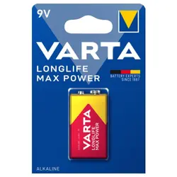 باتری کتابی آلکالاین وارتا LONGLIFE MAX POWER 9V - فروشگاه آنارام