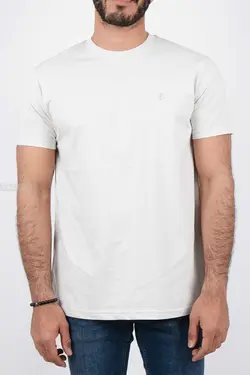 تیشرت مردانه یقه گرد CH شیری 2742