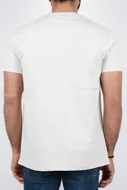 تیشرت مردانه یقه گرد CH شیری 2742