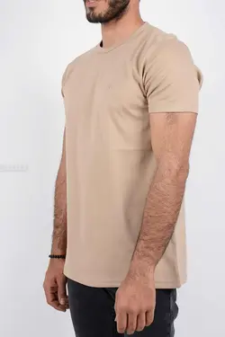 تیشرت مردانه یقه گرد CH کرم 2722