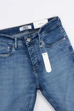 شلوار جین مردانه اسکینی ZARA آبی‌تیره 965