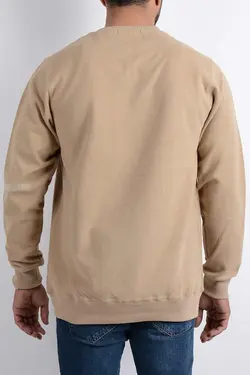 بلوز مردانه یقه گرد کرم 2655