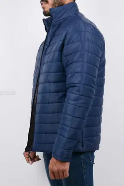 کاپشن مردانه شمعی سرمه‌ای 2639