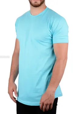 تیشرت لانگ مردانه طرح ZARA آبی 2006