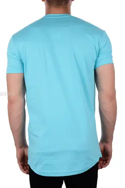 تیشرت لانگ مردانه طرح ZARA آبی 2006